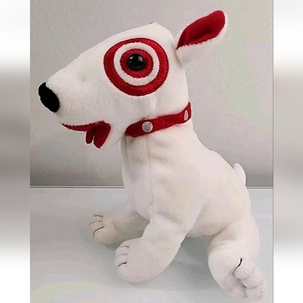 Vintage Y2k Target Bullseye Beanie Plush Dog Stuffed Animal Promo Holidays 2001